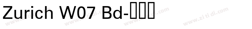 Zurich W07 Bd字体转换